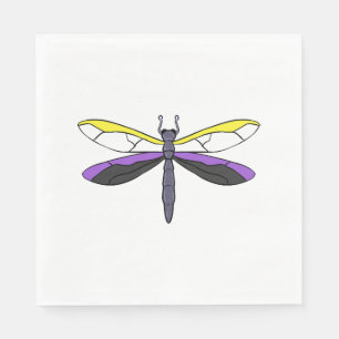 Dragonfly för icke-binärt Pride Pappersservett