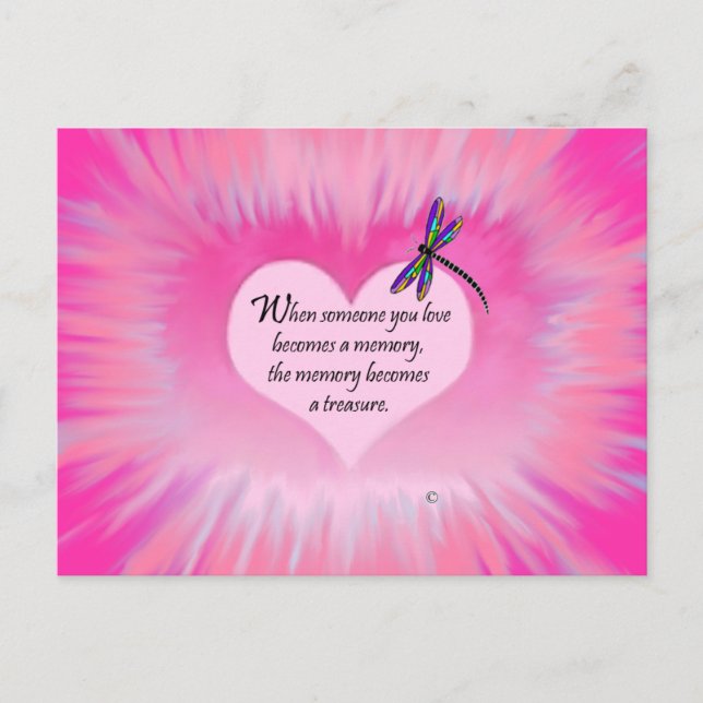 Dragonfly för uppdaterade minnen vykort (Framsida)