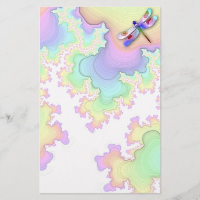 Dragonfly Fractalers Stationery Brevpapper (Framsida)