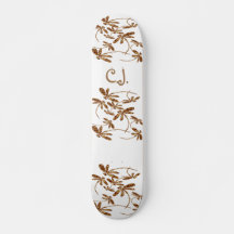 Dragonfly Frenzy Guld Skateboard Deck