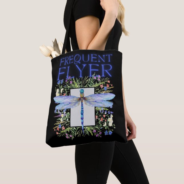 Dragonfly Frequent Flyer Tote Bag Tygkasse (Närbild)