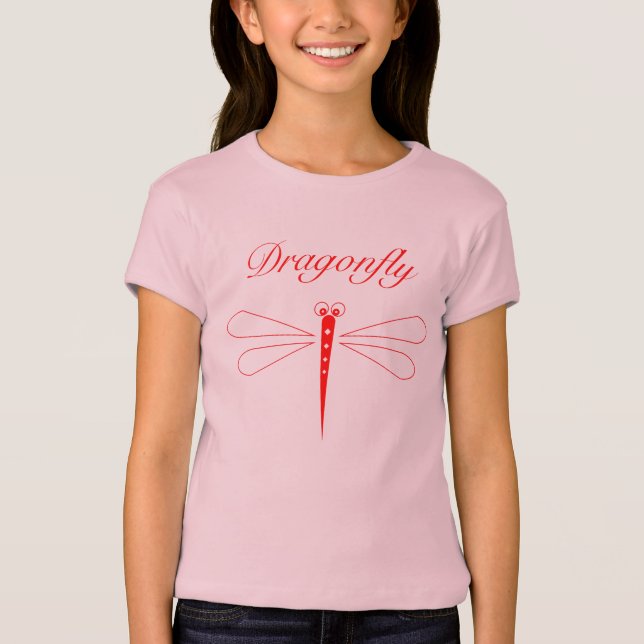 Dragonfly - Girls' Bella Passande Babydoll T-Shirt (Framsida)