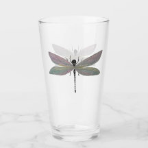 Dragonfly Glass med vattenfärg