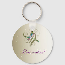 Dragonfly Glow Keychain Nyckelring