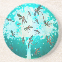 Dragonfly Glow Träd Underlägg