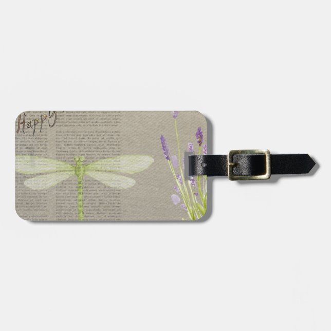 dragonfly grattis på födelsedagen bagagebricka (Horisontell Framsida)