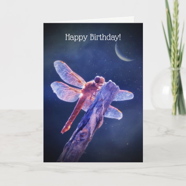 Dragonfly Grattis på födelsedagen Card Kort (Framsida)