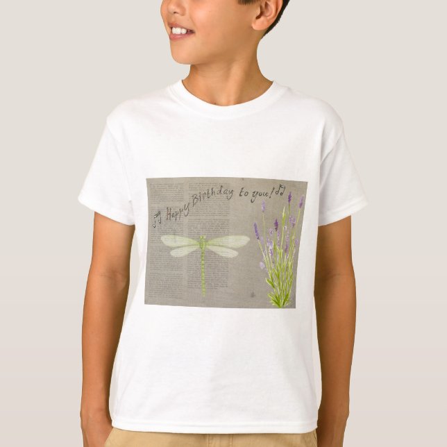 dragonfly grattis på födelsedagen t shirt (Framsida)