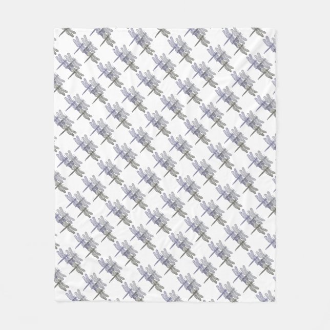 Dragonfly Grays Fleece Blanket (Framsidan)