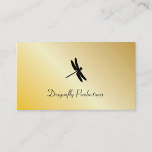 Dragonfly (guld shimmer) visitkort