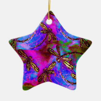 Dragonfly Hippy Flit Julgransprydnad Keramik
