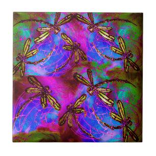 Dragonfly Hippy Flit Kakelplatta