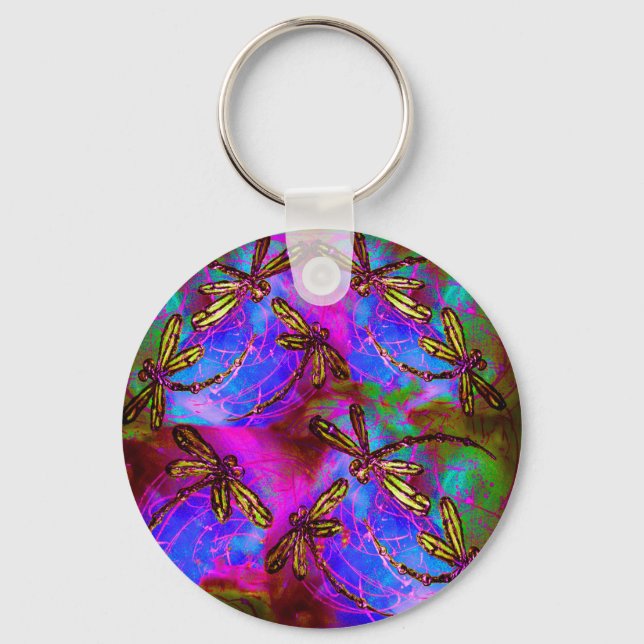 Dragonfly Hippy Flit Nyckelring (Framsida)