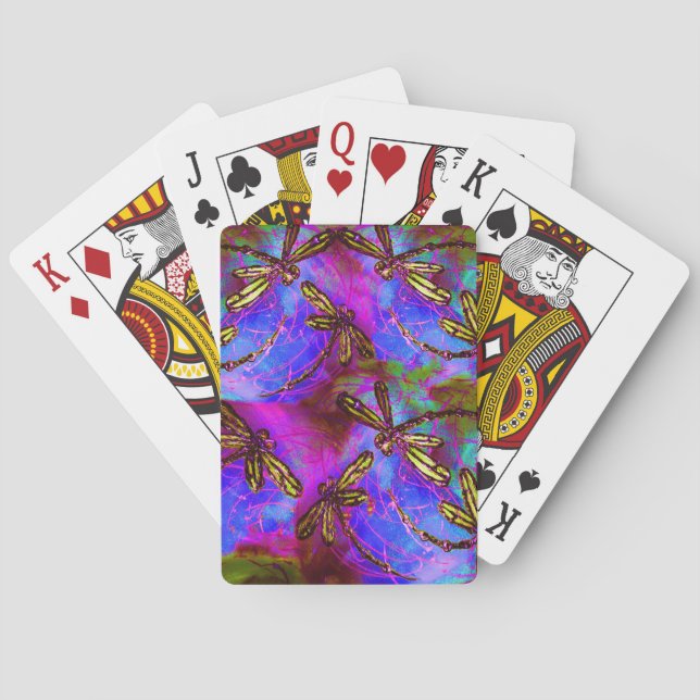 Dragonfly Hippy Flit Spel Kort (Baksidan)