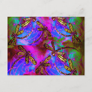 Dragonfly Hippy Flit Vykort
