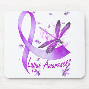 Dragonfly Holding Lila Ribbon Lupus Awareness Musmatta