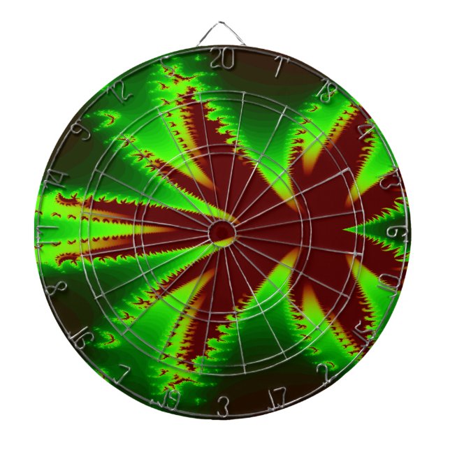 Dragonfly i Flames Fractal Dart Board Darttavla (Framsidan)