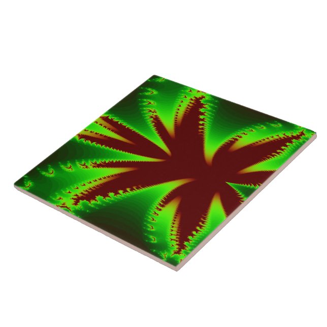 Dragonfly i Flames Tile Kakelplatta (Sidan)