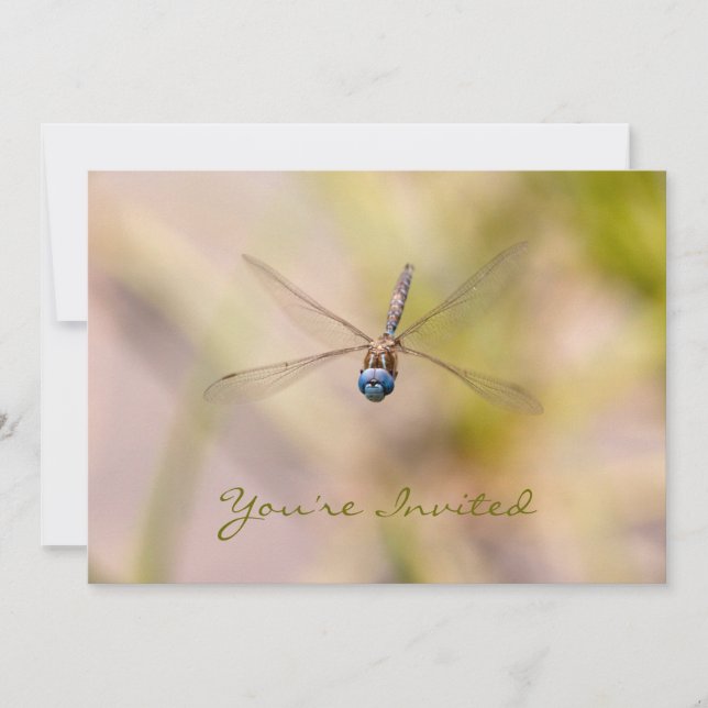 Dragonfly i flygfotot inbjudningar (Framsida)