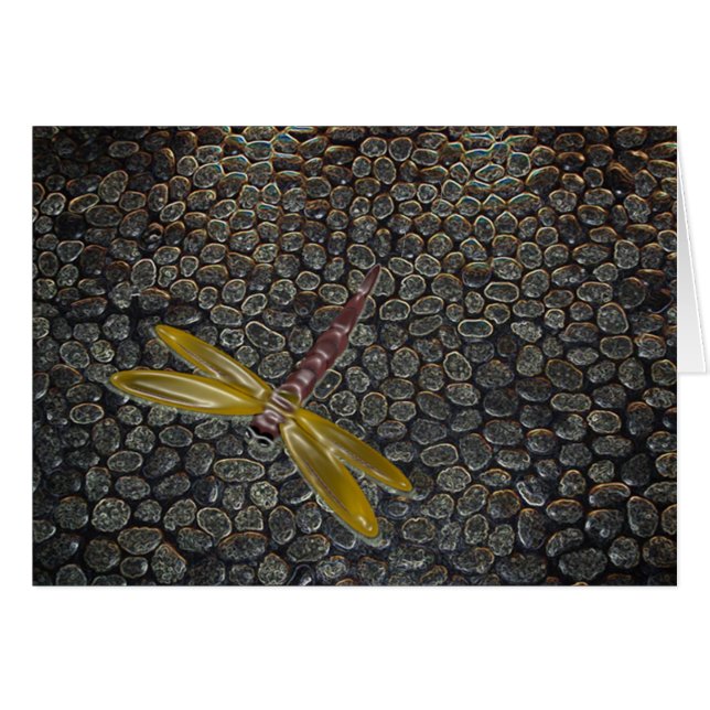 Dragonfly i flygkortet hälsningskort (Framsidan Horizontal)