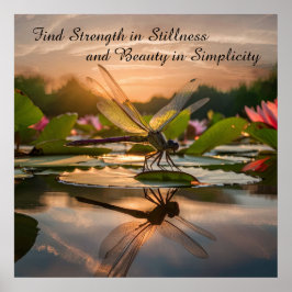 Dragonfly i naturen poster