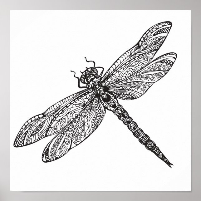 Dragonfly i Stil 2 Poster (Framsidan)