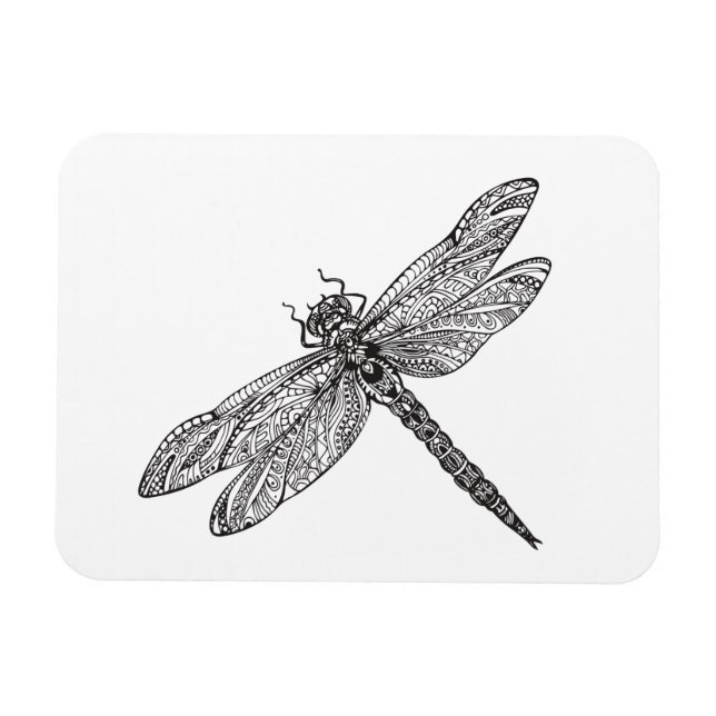 Dragonfly i Stil Magnet (Horisontell)