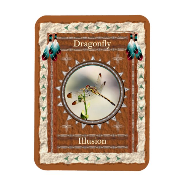 Dragonfly-Illusion-Vinyl Flexi Magnet (Vertikal)