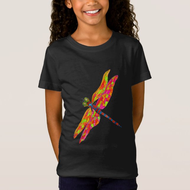 Dragonfly - illustration av insekt t shirt (Framsida)
