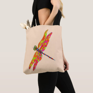 Dragonfly - illustration av vattenfärgen tygkasse