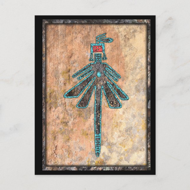 Dragonfly, Insekt Mythology Postcard Vykort (Framsida)