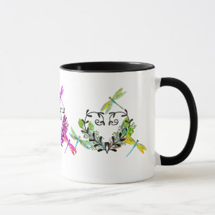 Dragonfly Inspired Coffee Mugg med flera Färgader