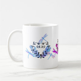 Dragonfly Inspired Coffee Mugg med flera Färgader
