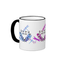 Dragonfly Inspired Coffee Mugg med flera Färgader