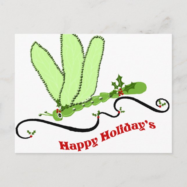 Dragonfly-julkort Helg Vykort (Framsida)