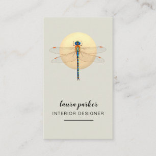Dragonfly Kreativ Designer Nature Grönt Visitkort