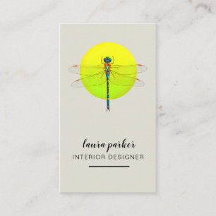 Dragonfly Kreativ Designer Nature Grönt Visitkort