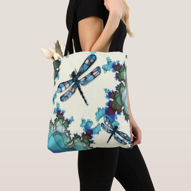 Dragonfly Land Tote Bag Tygkasse (Närbild)