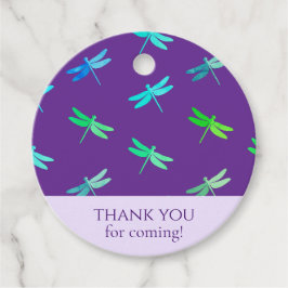 Dragonfly Lila Bright Boy Birthday Gåvor Etiketter