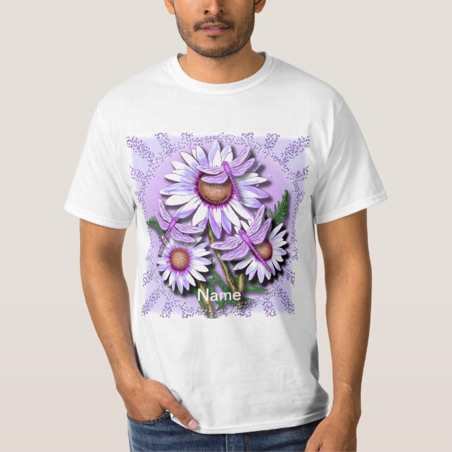 Dragonfly Lila Daisy T Shirt (Framsida)