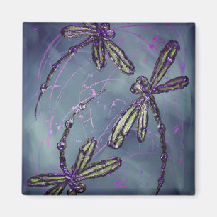 Dragonfly Lila Night Flit Magnet