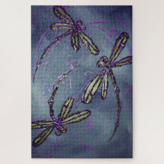 Dragonfly Lila Night Flit Pussel