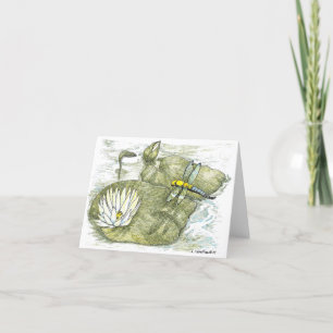 Dragonfly & Lily Pad Färg-registrerat gratulations Kort