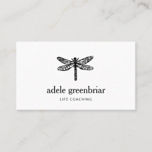Dragonfly Logotyp Holistic Hälsa Visitkort