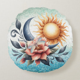 Dragonfly Lotus Flower Meditation Rund Kudde