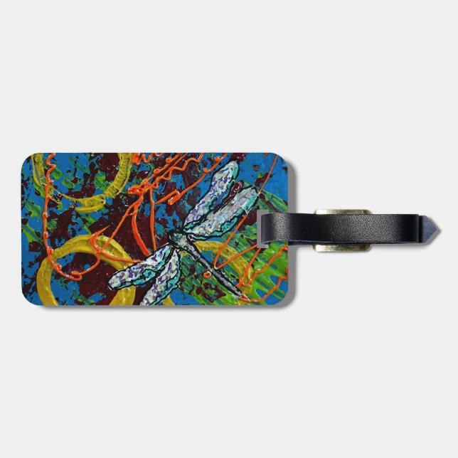 Dragonfly Luggage Tag Bagagebricka (Baksida Vågrät)