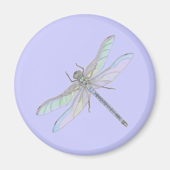 DRAGONFLY-magnet (lavender) Magnet (Framsidan)