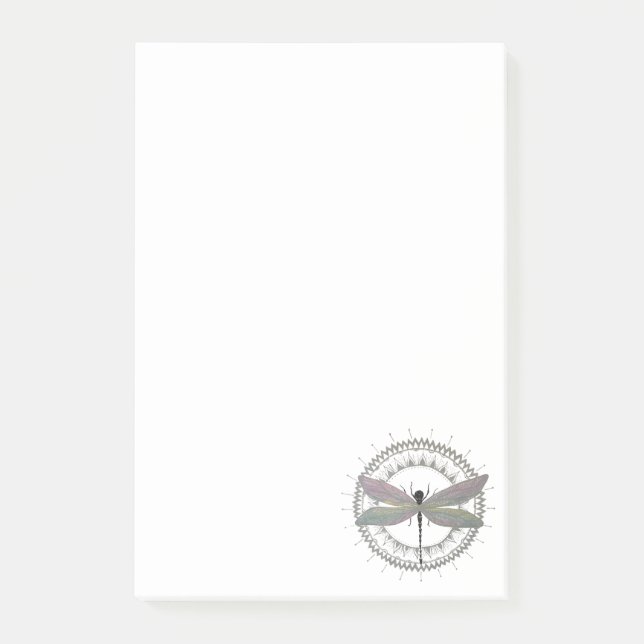 Dragonfly Mandala Post-it Block (Framsida)