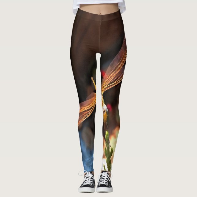 Dragonfly med Sollight Gilded Vingar Leggings (Framsida)