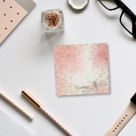 Dragonfly Monogram, vattenfärgad Blommigt | Grönt Post-it Block